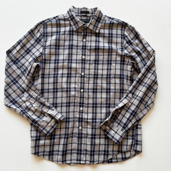 Banana Republic Other - Banana Republic - Men's Plaid Button Down Shirt in Blue and Cream
